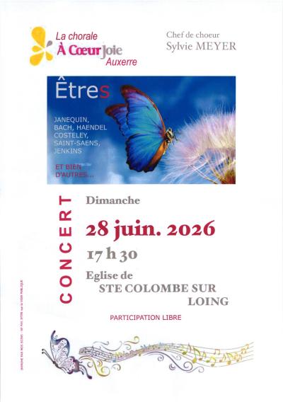 affiche chorale a coeur joie à Sainte-Colombe
